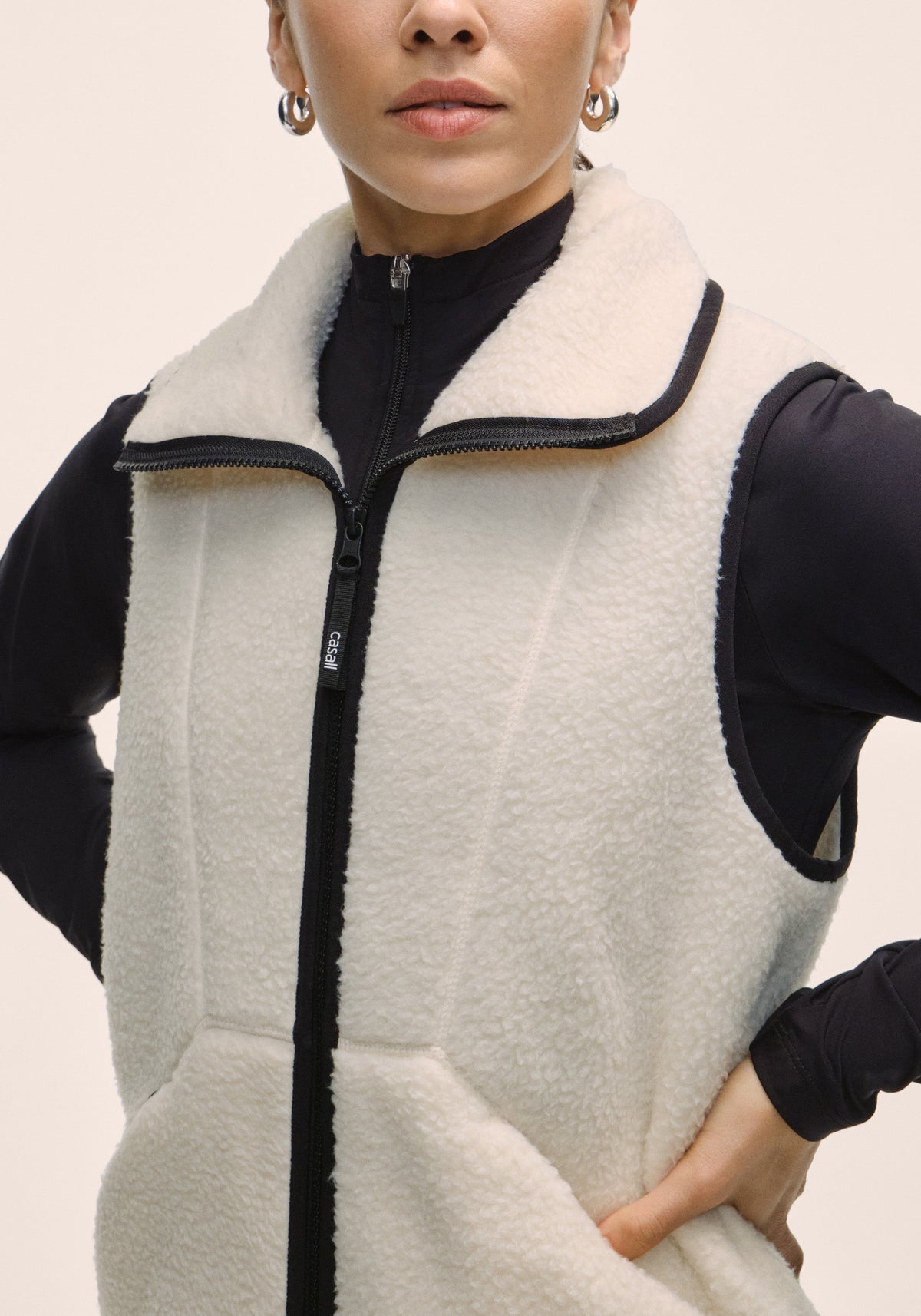 Casall High Collar Pile Vest