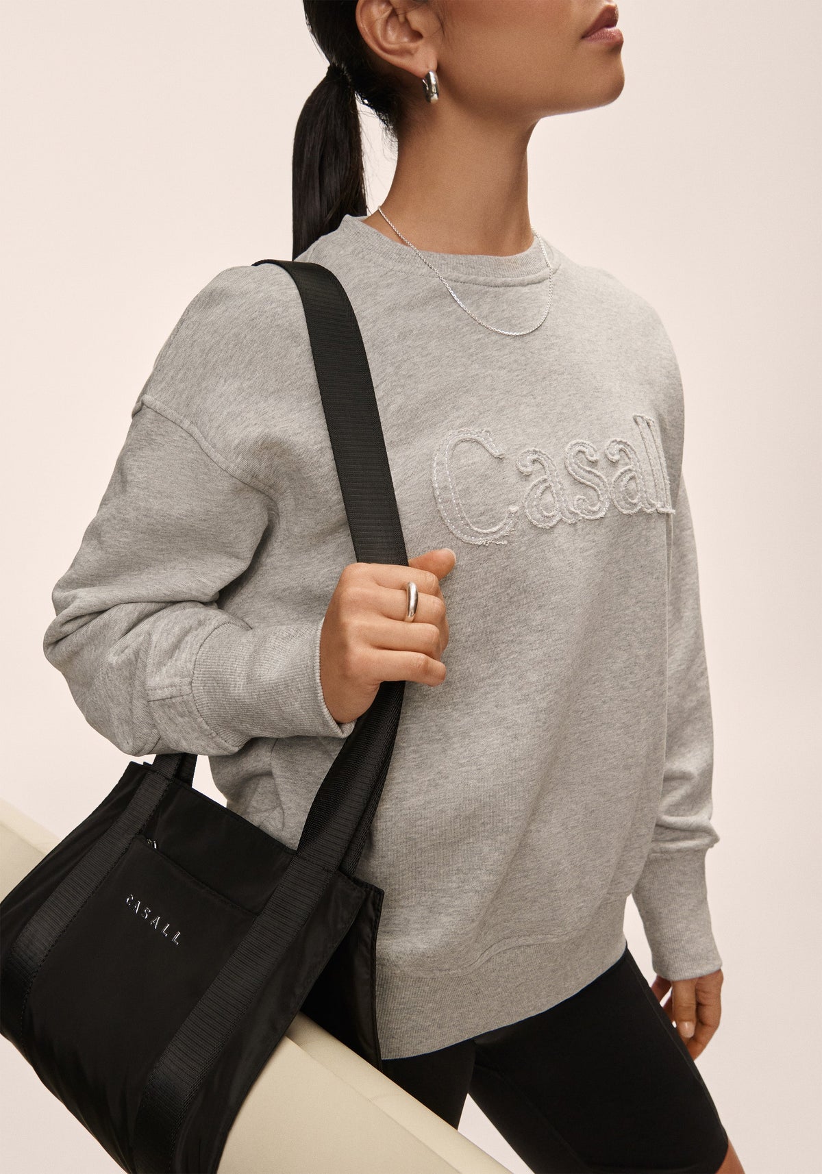 Casall Terry Spring Graphic Crew Peysa Dömu