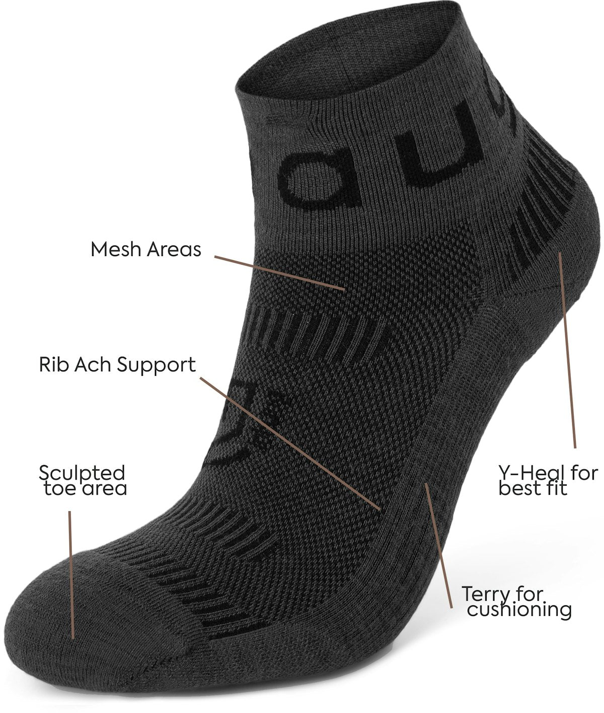 Johaug 2-Pk Advance Tech-Wool Ankle Sock