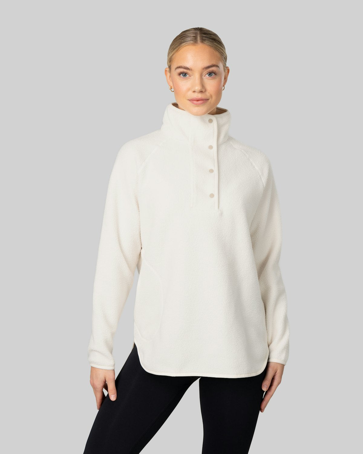 Johaug Fusion Pile Oversized Henley Peysa Dömu