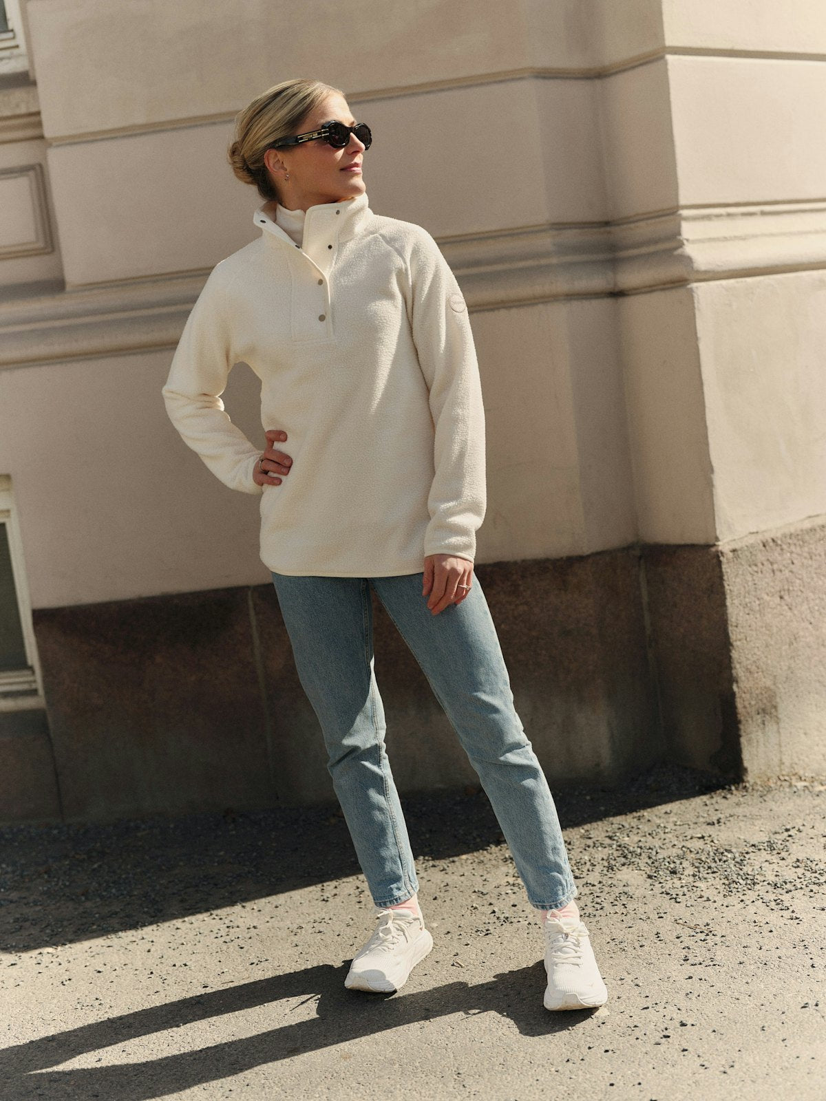 Johaug Fusion Pile Oversized Henley Peysa Dömu
