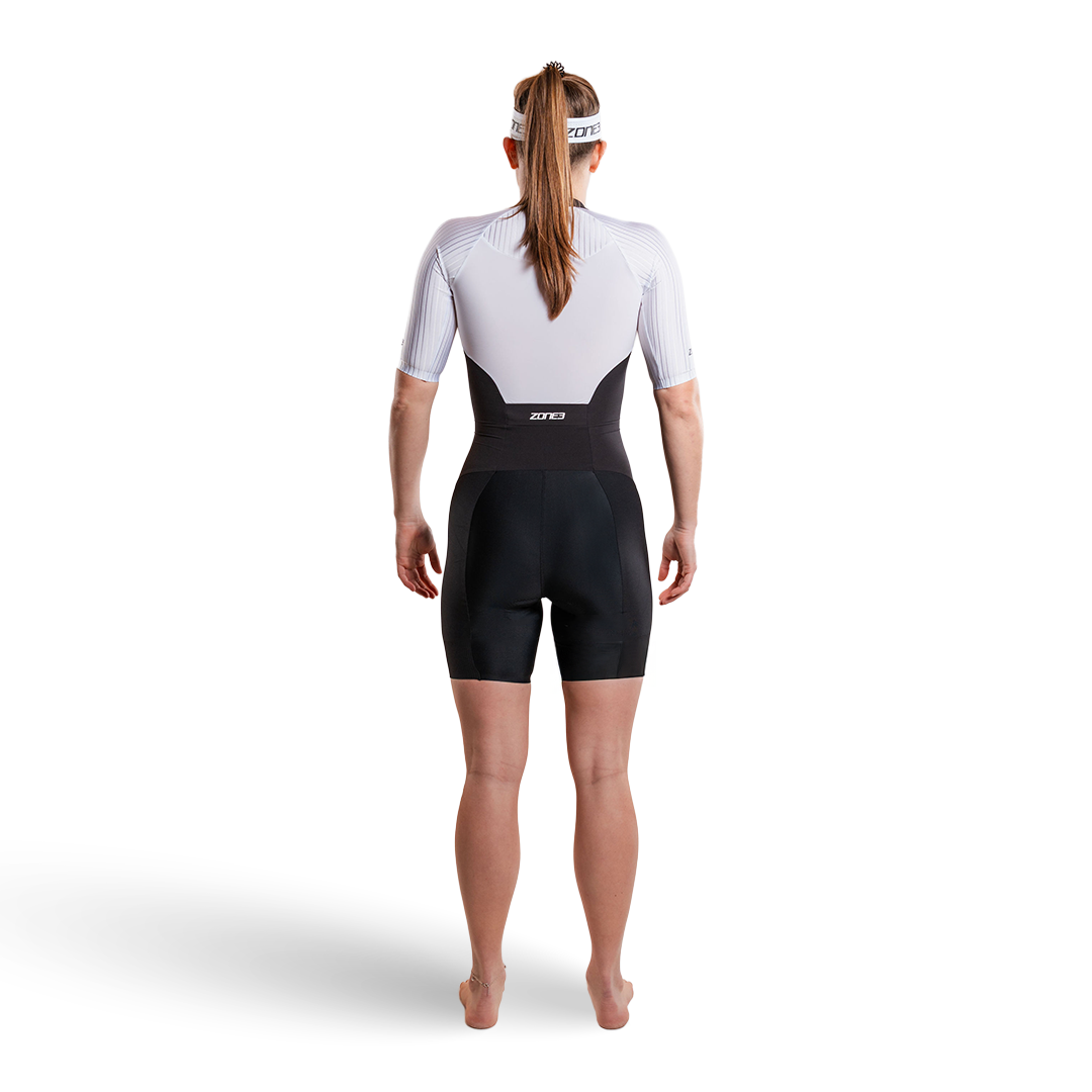 Zone 3 Lava Long Distance Full Zip Short Sleeve Trisuit Dömu