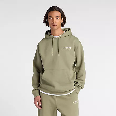 New Balance Linear Graphic Fleece Hoodie - herra