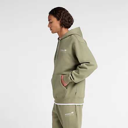 New Balance Linear Graphic Fleece Hoodie - herra