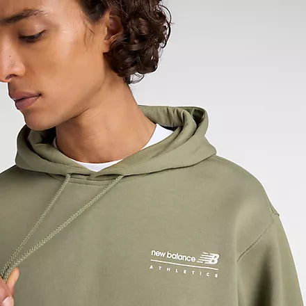 New Balance Linear Graphic Fleece Hoodie - herra