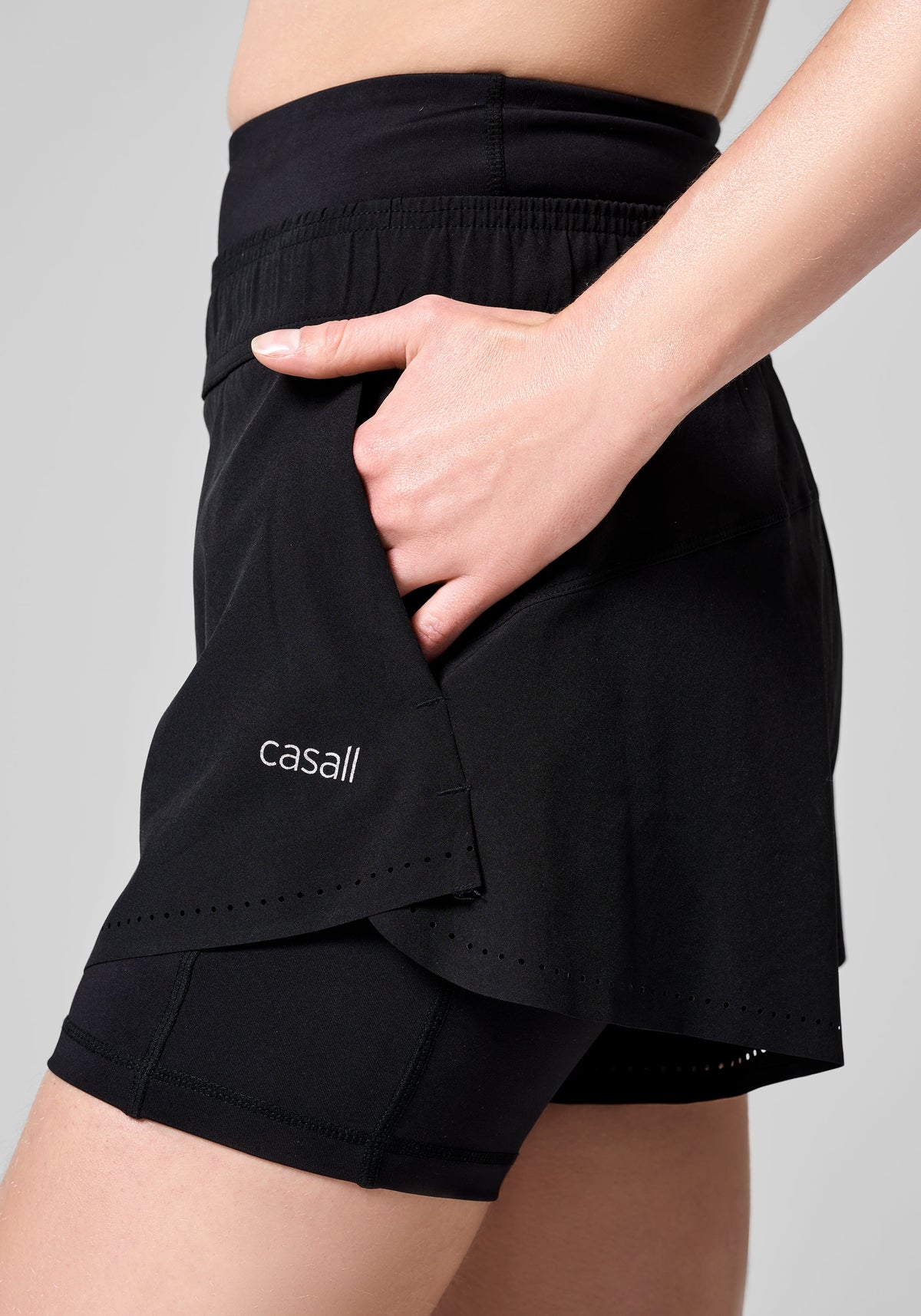 Casall Shaping Double Shorts - Black