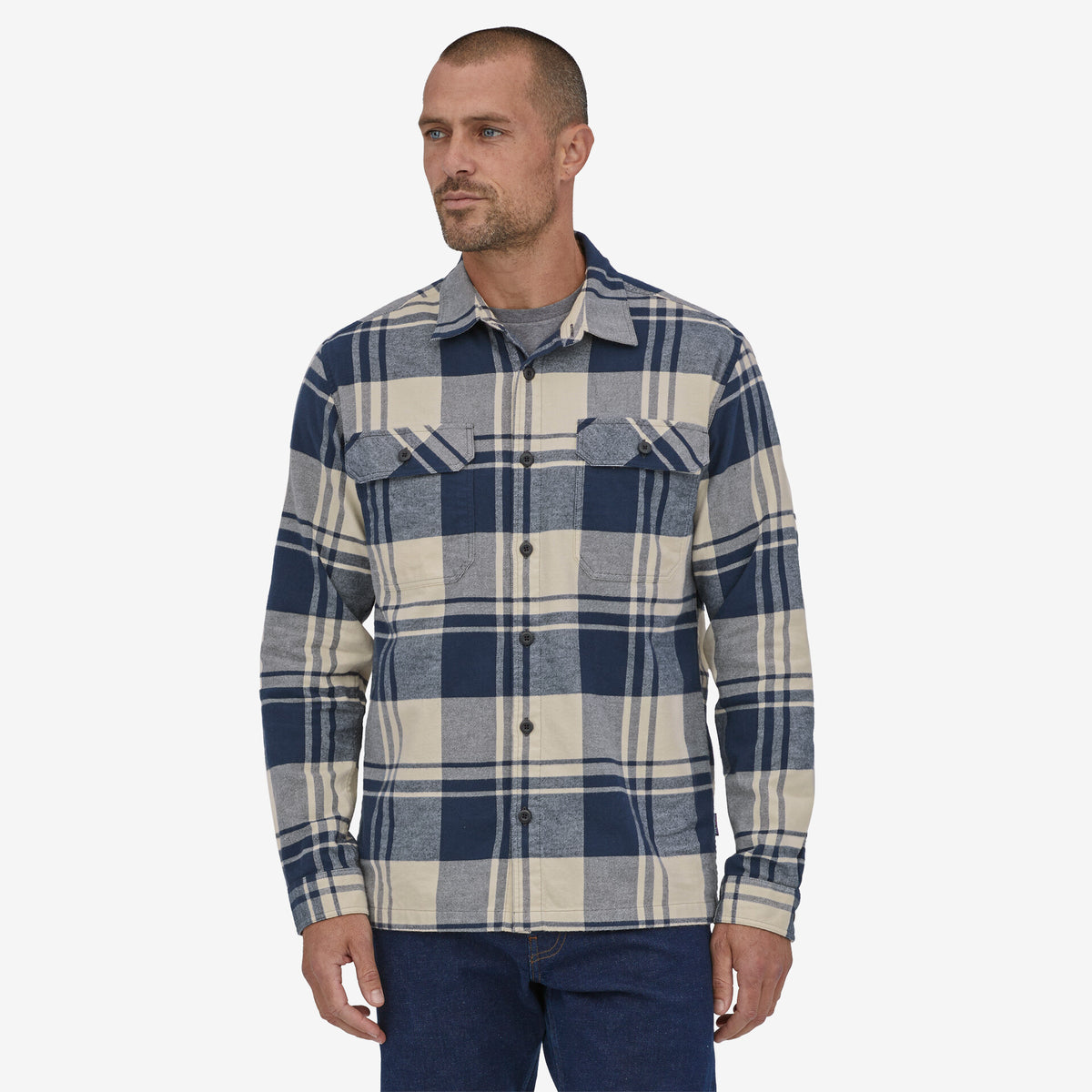 PATAGONIA Men&#39;s Long-Sleeved Organic Cotton Midweight Fjord Flannel Shirt