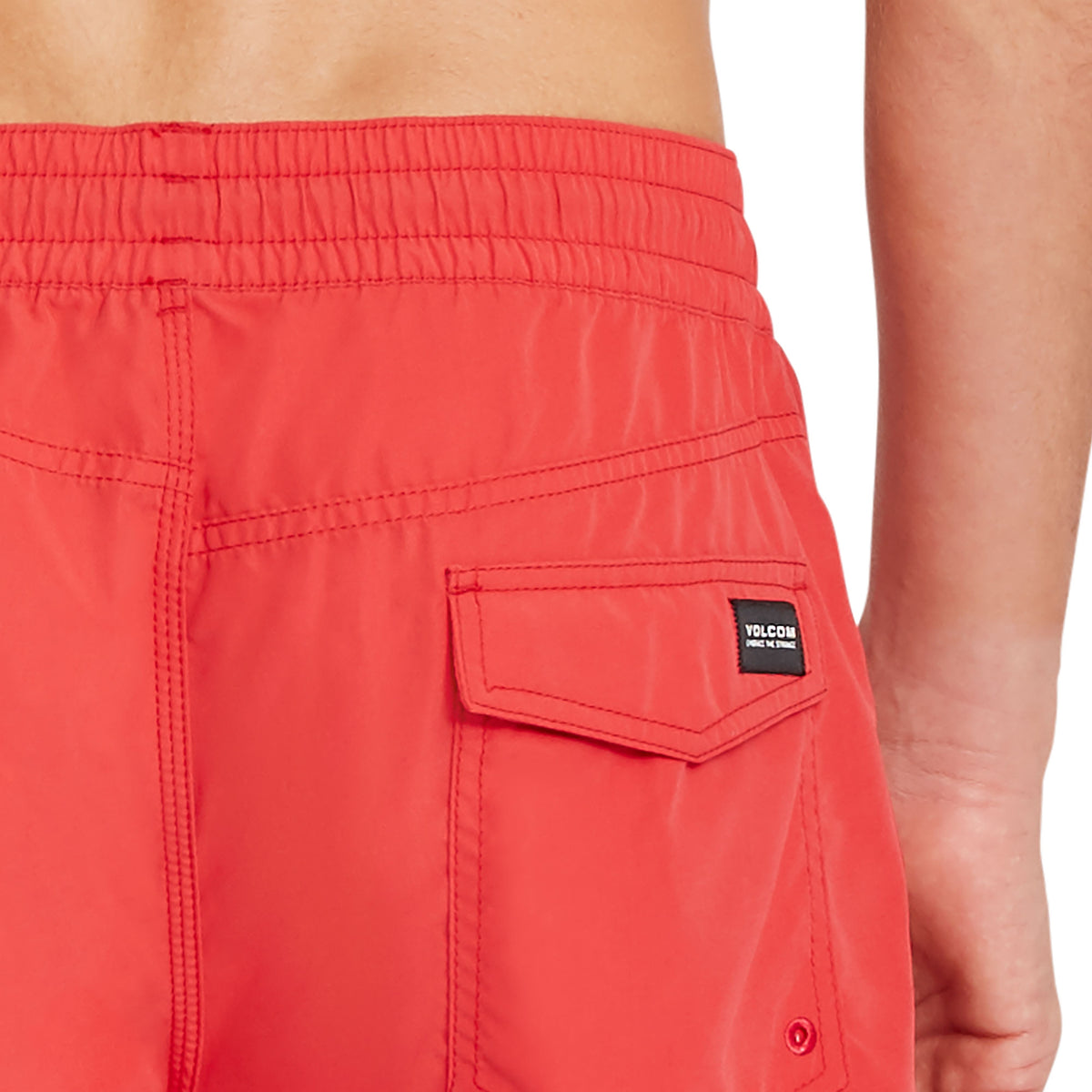 Volcom Lido Solid Trunk Sundbuxur Carmine Red